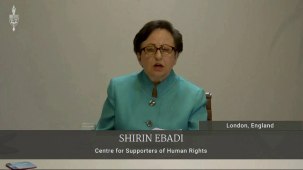 شیرین عبادی در پارلمان کانادا: تهاتر با ایران باید تنها محدود به غذا و دارو باشد