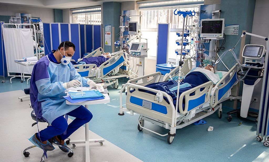 Coronavirus patients at the Imam Khomeini Hospital in Tehran Iran 1 March 2020
