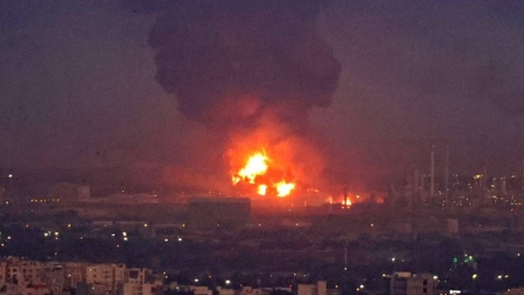 oil refinery fire in iran capital under control