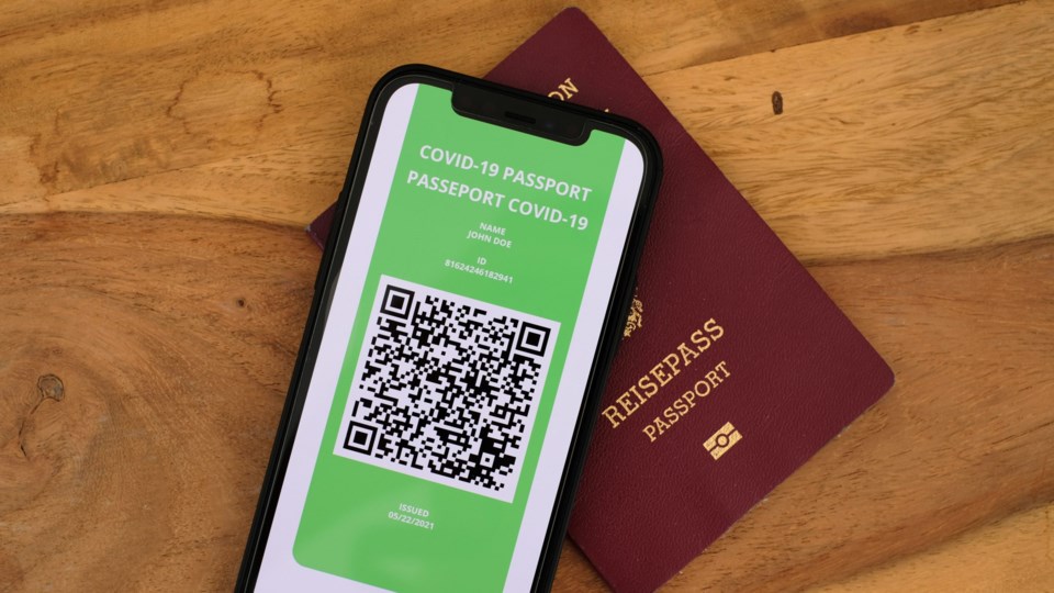 digital covid passport stock