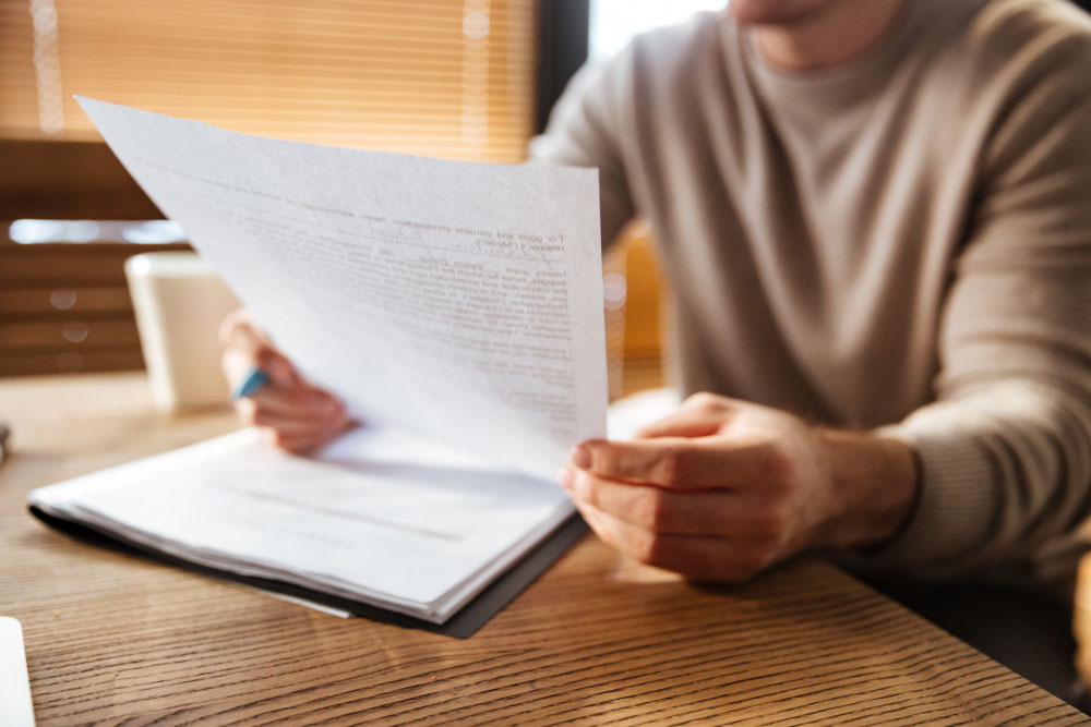 cropped photo attractive young man office working copy