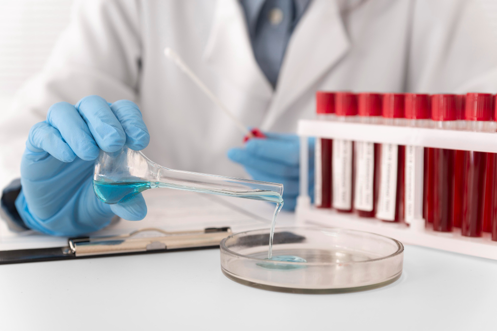 coronavirus blood samples arrangement lab