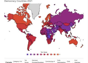 کانادا در میان پنج کشور برتر برخوردار از عالی‌ترین “شاخص دموکراسی”
