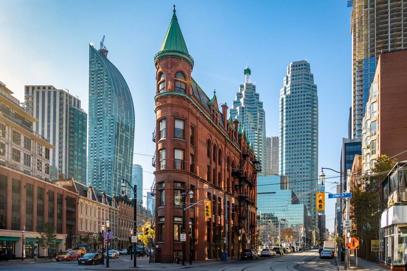 Gooderham or Flatiron Building in downtown Toronto Ontario Canada 1601911212992