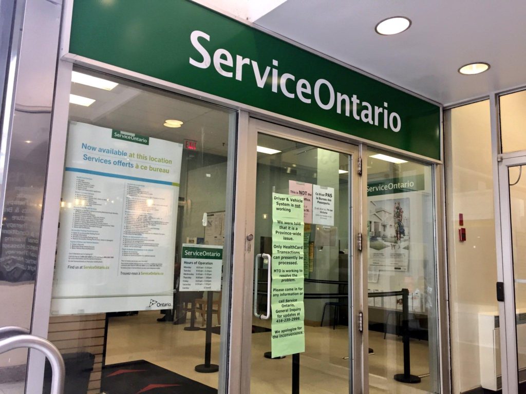 Service Ontario Outage