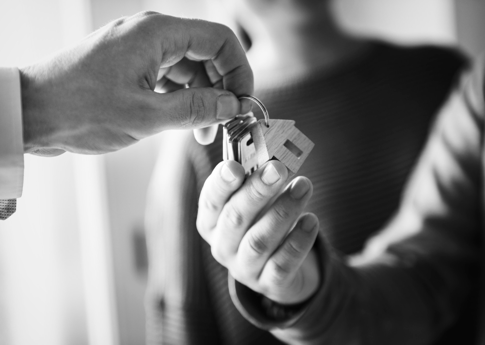 asian family buying new house