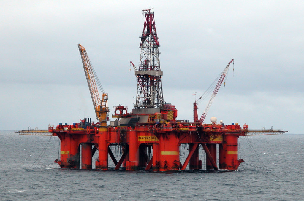 Oil platform in the North Sea