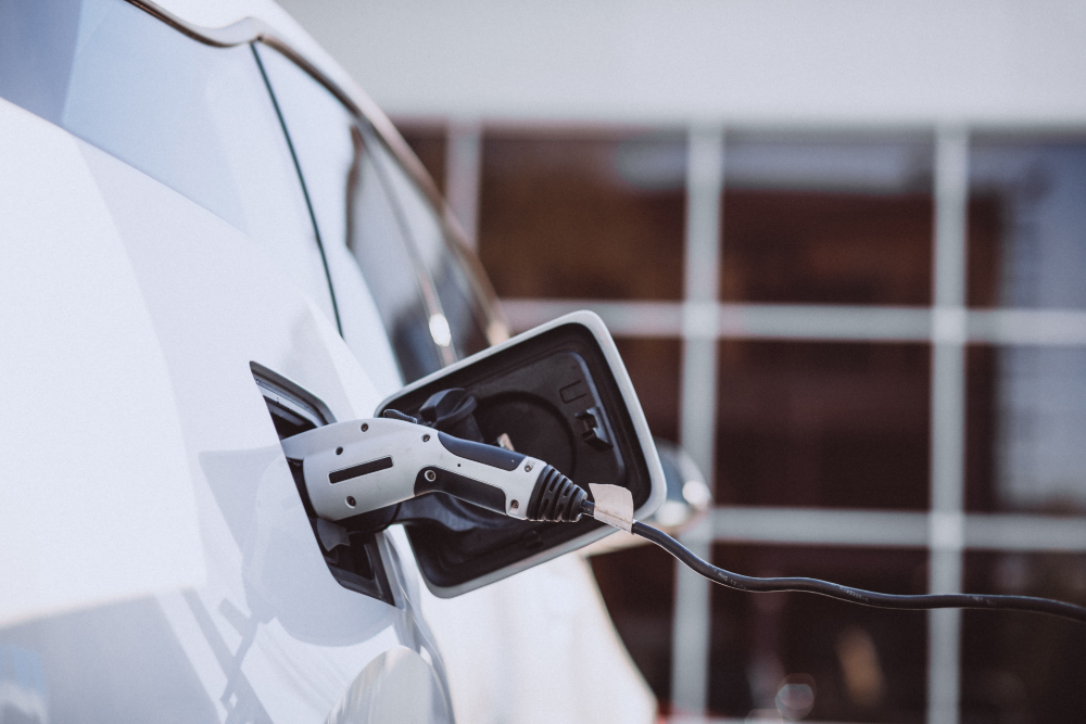 charging electro car electric gas station