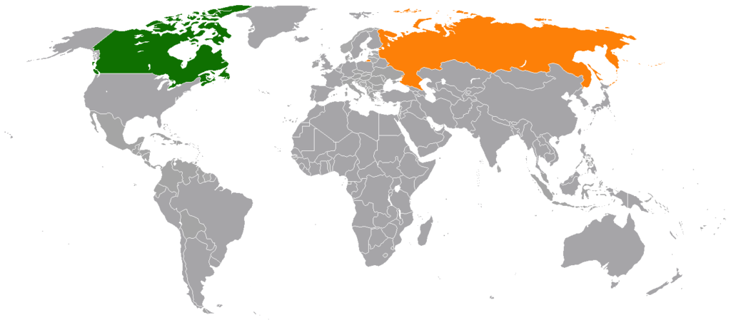 Canada Russia Locator