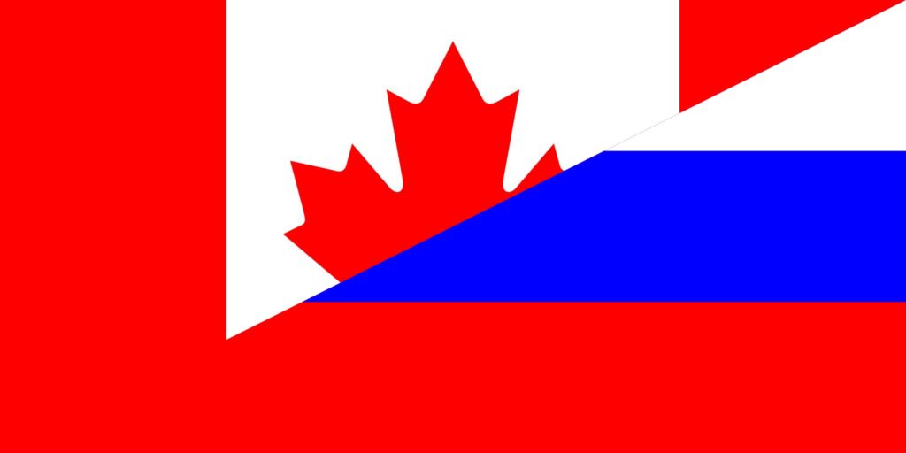 Flag of Canada and Russia