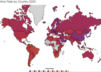 کانادا در رده ۸۲ میزان جرم و جنایت در جهان؛ بیش‌تر جرم‌ها توسط گروه سنی ۲۰ تا ۳۰ انجام می‌شود