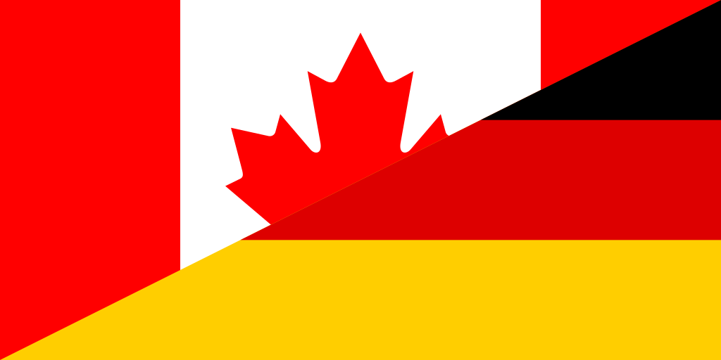 Flag of Canada and Germany.svg