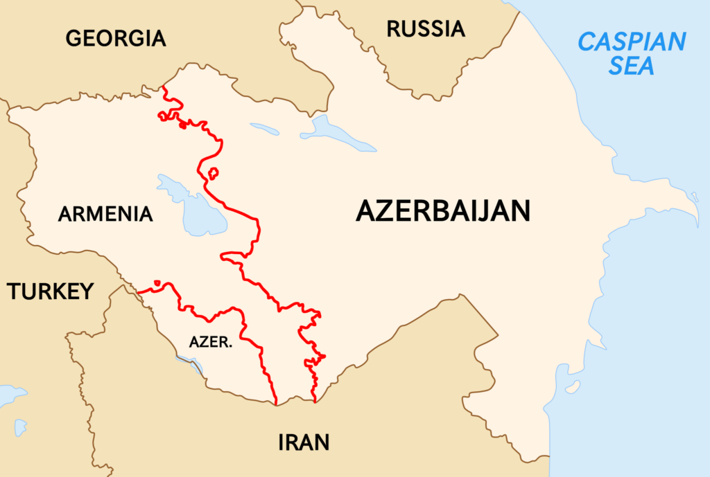 Azerbaijan Armenia state border