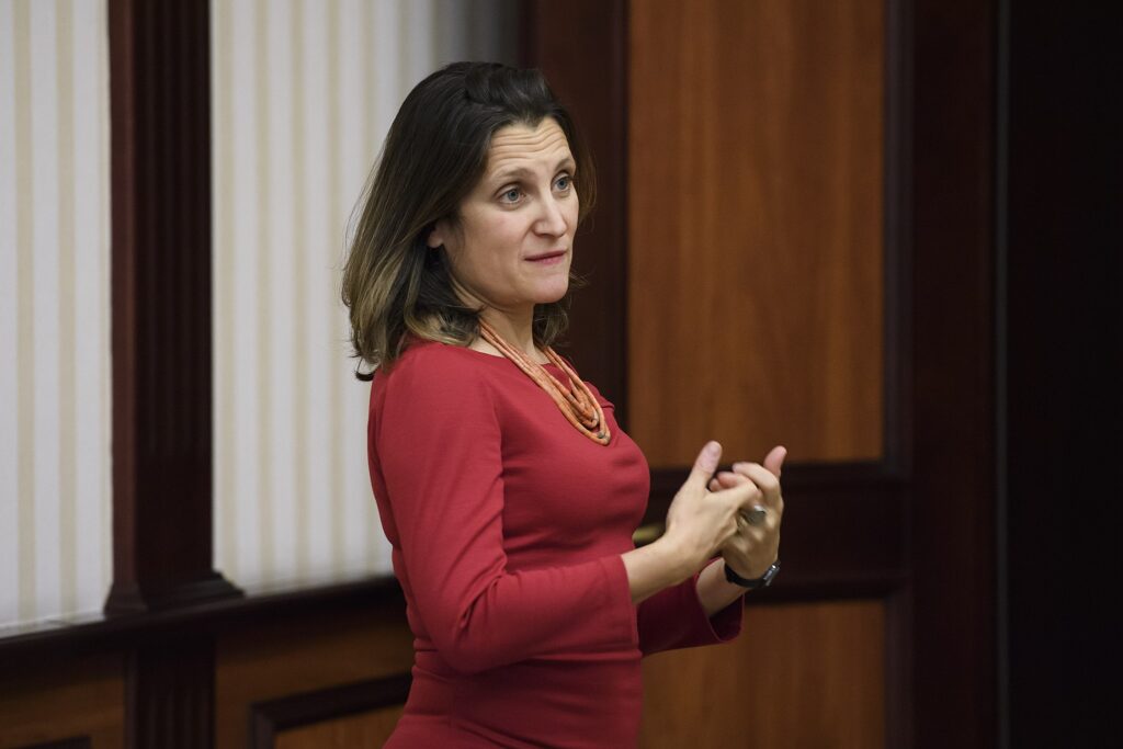 Chrystia Freeland in Ukraine 2018