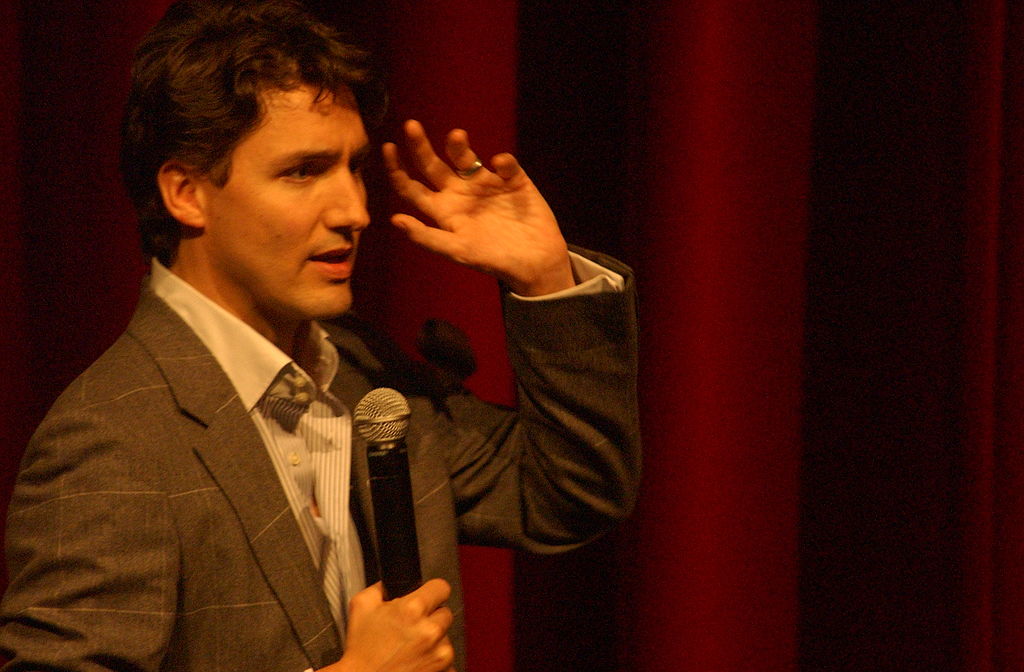 Justin Trudeau speaks at the University of Waterloo in 2006