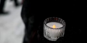 مراسم ششمین سالگرد تیراندازی در مسجد شهر کبک برگزار شد