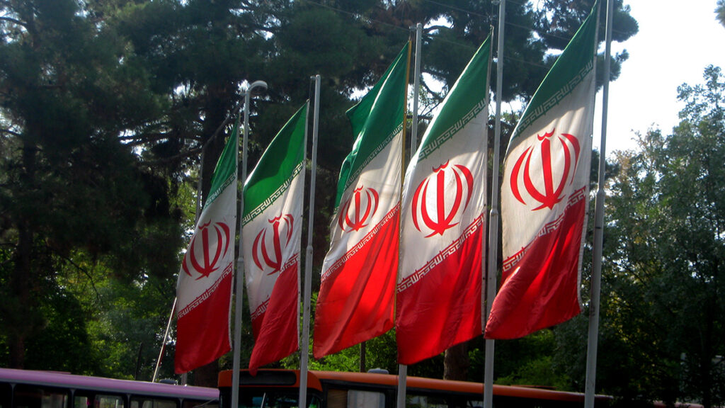 Flag of Iran in the Nishapur Railway 11111111111