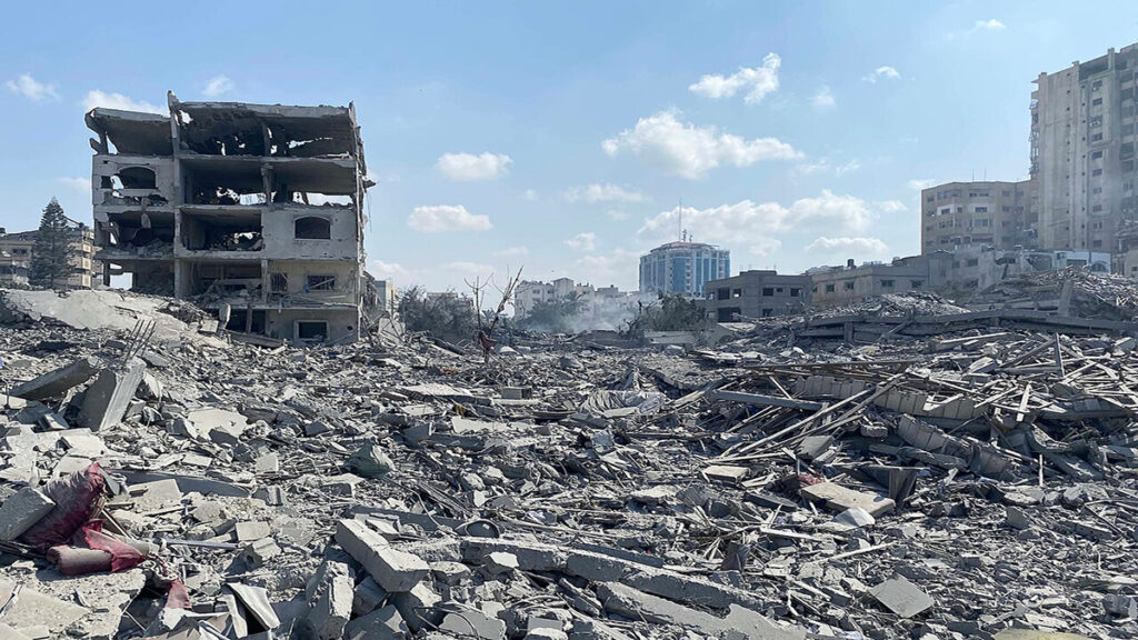 Damage in Gaza Strip durin