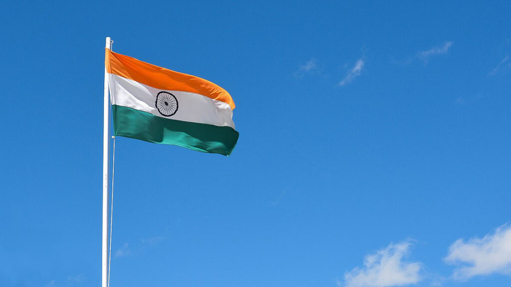 Indian Flag in the111 sky